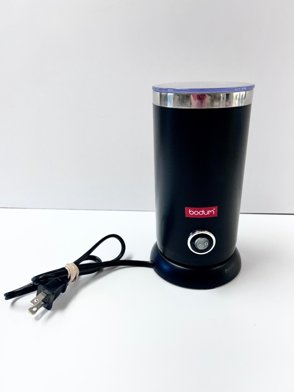 Bodum 11870 Bistro Milk Frother - Black Complete Canister Whisk Lid Base